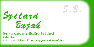 szilard bujak business card